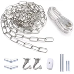 Canomo Swag Light Kit With 12 Feet Chandelier Chain 15 Cord, Instruc.... Fixed Price $33.62.