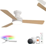 Orison Ceiling Fan & Lights 42" Low Profile Flush Mount, Smart Rgb Voice Control. Fixed Price $79.95.