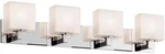Justice Design Group FSN-8924-55-OPAL-CROM Fusion Modular 4-LIGHT Bath Bar. Fixed Price $324.85.