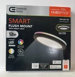 Commercial Electric LCN3002LM-01 12IN Led Flush Mount With Smart Cct And Rgb. Fixed Price $29.99.