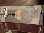 Home Decorators Shelston 13 In. 1-LIGHT Antique Gold And Black Farmhouse Pendant. Fixed Price $49.99.