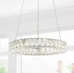 Jonathan Y Reese 15.7 In. Chrome Integrated Led Chandelier Pendant. Fixed Price $99.99.
