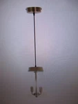 River Of Goods Kinsley 2-LIGHT Gold Shaded Pendant With Wood Empire. Fixed Price $50.11.