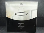 Monteaux Lighting 24 Integrated Led Black Circular Ring Pendant Fixture. Fixed Price $45.99.