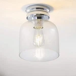Domenic 7.75 In. Chrome Metal/bubbled Glass Flush Mount By Jonathan. Fixed Price $25.99.
