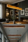 Led Wooden Linear Pendant Light-kitchen Island Light-handmade Commercial. Fixed Price $349.95.