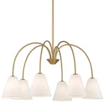 Bellevue SHCH28848 6 Light 30"W Chandelier - Brass. Fixed Price $432.00.
