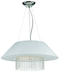 Hampton Bay 3-LIGHT White & Chrome Hanging Crystal Pendant Chandelier $498. Fixed Price $199.65.