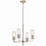Polished Nickel Chandelier From The Velestino Collection. Fixed Price $459.99.