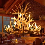 Vintage Lodge Deer Antler Chandelier 12 Lights Resin Ceiling Pendant Decor. Fixed Price $369.00.