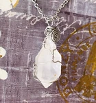 Natural Herkimer Type Dimond Quartz Crystal Point Dt Wire Wrapped Pendant. Fixed Price $18.00.