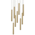 Afx ELIP01L30UDRND9 24"W Led Multi Light Pendant - Brass. Fixed Price $1078.00.