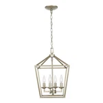 Home Decorators Weyburn 4-LIGHT Antique Silver Leaf Caged Chandelier. Fixed Price $83.99.