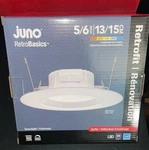 New! Set 6: Juno Retrobasics 5/6-INCH Iled Retrofit Downlighting. Fixed Price $45.00.