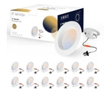 Powerasia 12 Pack Inch Led Can Lights Retrofit Recessed Lighting 5CCT 4". Fixed Price $89.98.
