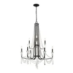 Varaluz Barcelona Light 2-TIER Crystal Chandelier, Onyx 270C09OX. Fixed Price $3449.00.