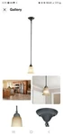 Commercial ELECTRIC-1-LIGHT Rustic Iron Mini Pendant With Antique Ivory Glass. Fixed Price $25.14.