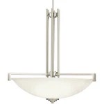 Kichler 3299 Nickel Eileen 4-BULB Indoor Pendant With Bowl-shaped Glass Shade. Fixed Price $567.98.