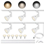 6 Lights Type White Led Track Lighting Complete Kit Plug In, 20W 120V PAR20.... Fixed Price $215.97.