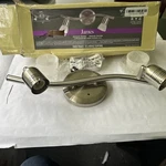 Canarm Pewter James 2-LIGHT 15"W Fixed Rail Ceiling Or Wall Mount- Open Box. Fixed Price $21.99.