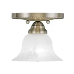 Livex Lighting Edgemont Ceiling Mount Antique Brass 1530-01. Fixed Price $85.96.
