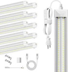 Super Bright 8FT Led Shop Lights, 19500LM, Linkable Garage Ceiling Lighting. Fixed Price $261.99.