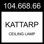 Ikea Kattarp Ceiling Lamp Glass Black 104.668.66. Fixed Price $214.99.