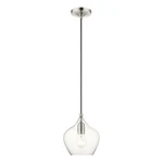 Livex Lighting Aldrich 1-LIGHT Metal & Glass Single Pendant Brushed Nickel. Fixed Price $85.99.