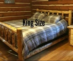 Log Bed! Beautiful And Sturdy! Half Side Rails With Mattress Beams! Rustic. Fixed Price $1074.00.