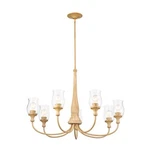 Kichler Melis 7 Light Chandelier, Warm Maple Wood/transparent - 52469WMP. Fixed Price $909.99.