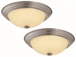 Design House 579193 Travis 13"W Integrated Led Flush Mount - Nickel. Fixed Price $75.39.