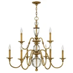 Hinkley Lighting Eleanor Lt Chandelier 2 Tier Foyer, Heritage Brass - 4958HB. Fixed Price $1899.00.