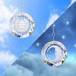 45MM Crystal Suncatcher Round Pendant Rainbow Maker For Home Car Decor (moon And. Fixed Price $13.29.