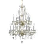 Crystorama Traditional Crystal Elements Chandelier 1137-PB-CL-S. Fixed Price $3914.99.