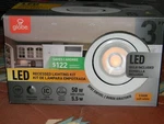 Globe Electric Ceiling Led Directional 3" White Spotlight Recessed Lighting Kit. Fixed Price $5.99.