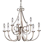 Kichler 2031 Nickel Dover 9-LIGHT 32-1/2"W Candle-style 2-TIER Chandelier. Fixed Price $424.97.