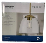 Progress Lighting 1-LIGHT Updated Traditional Mini Pendant Brushed Gold. Fixed Price $36.99.