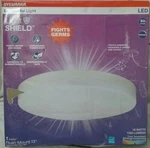 New!! Sylvania 13 In. 120-VOLT White Integrated Led Dimmable Flush Mount 3500K. Fixed Price $24.00.