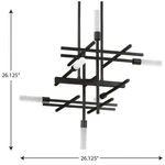 Progress Lighting P400264-30 Quadrant Led 26"W Black Chandelier. Fixed Price $150.00.