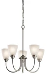 Kichler 43638NI Jolie 5-LIGHT Chandelier In Brushed Nickel. Fixed Price $199.97.