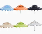 One Kings Lane Daiana Two-tier Patio Umbrella, Sunbrella Full Color. Fixed Price $447.99.