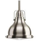 Progress Lighting Model# P5050-09 Pendant Light-brushed Nickel. Fixed Price $75.00.
