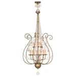 Livex Isabella Light Foyer Chandelier, Euro Bronze/crystals 51911-36. Fixed Price $1923.96.