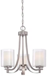 Minka Lavery Parsons Studio 3 Light Chandelier, Brushed Nickel. Fixed Price $234.00.