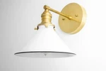 Modern Lighting Farmhouse White Cone Sconce Multiple Antique Decor. Fixed Price $84.00.