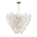 Maxim Lighting Isla Chandelier, Natural Aged Brass/white - 12827WTNAB. Fixed Price $1098.00.