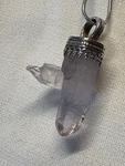 Lite Amethyst Crystal Pendant Twin Inclusion Forming Coss 92.5 Cap By Jkl 283. Fixed Price $49.00.