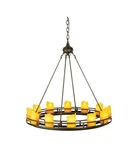 Chandelier Meyda Rustic Lodge- 12 Light, 32" Dia. Wagon Wheel, Faux Candles.. Fixed Price $349.00.