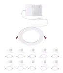 10 Pack Commercial Electric Pro Recessed Kit, 6 In Led Ultra Slim Canless 3000K. Fixed Price $49.95.