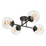 Afx Lighting Jamie 24" Semi Flush Mount, Black/clear - JAMC24MBBK. Fixed Price $168.00.